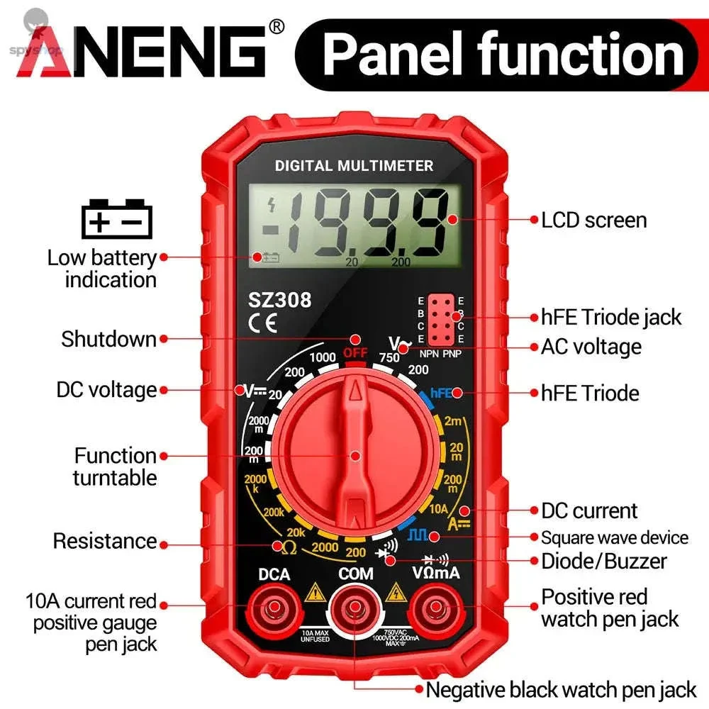 ANENG SZ308 Digital Multimeter for Everyday Electrical Testing - Image 5