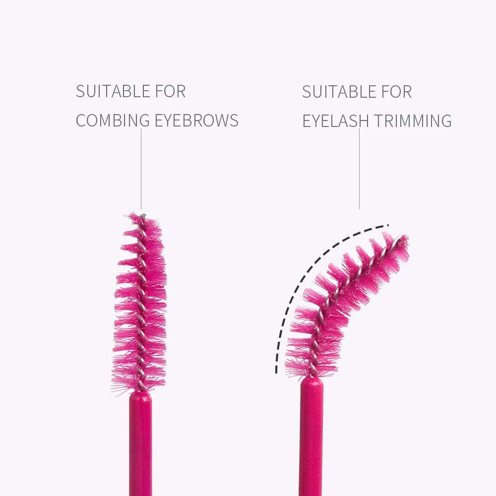 50-Piece Disposable Eyelash Brush Wands for Clean Lash Grooming - Image 2