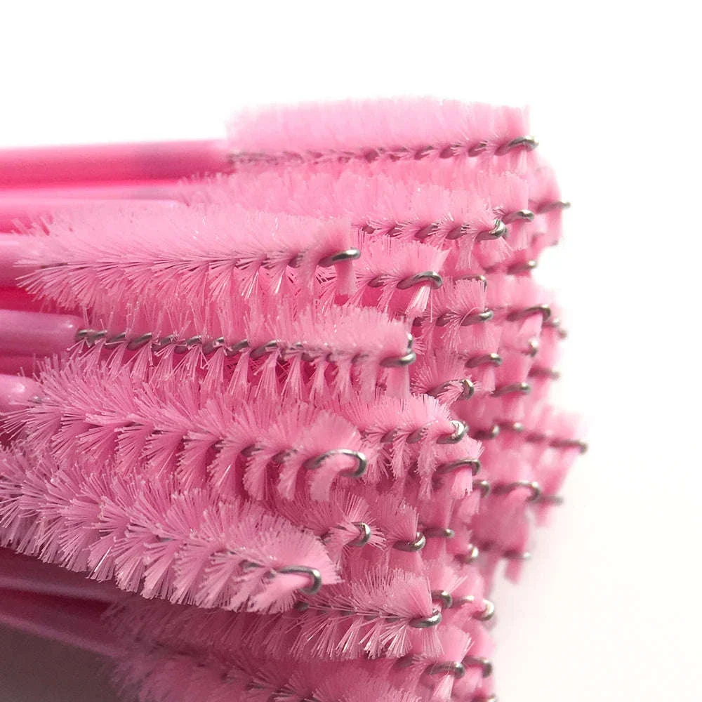 50-Piece Disposable Eyelash Brush Wands for Clean Lash Grooming - Image 4