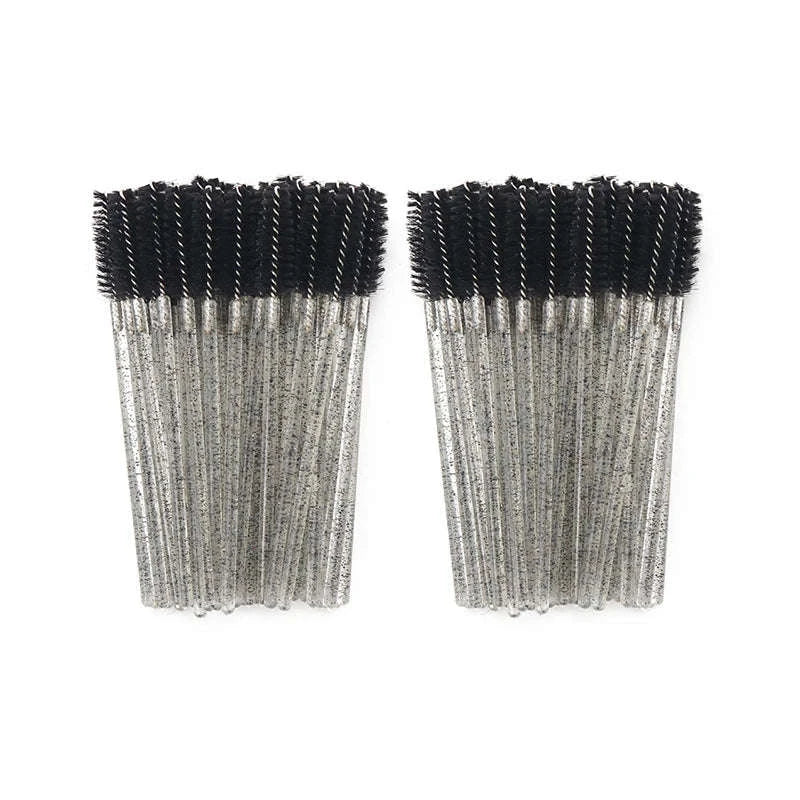 50-Piece Disposable Eyelash Brush Wands for Clean Lash Grooming - Image 55