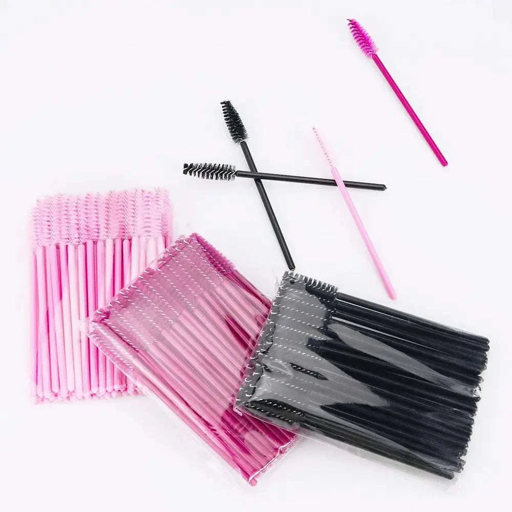 50-Piece Disposable Eyelash Brush Wands for Clean Lash Grooming - Image 6