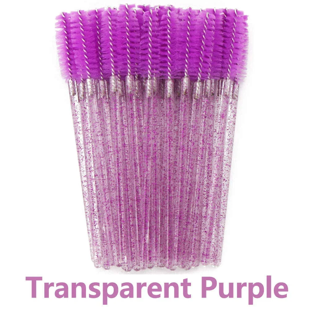 50-Piece Disposable Eyelash Brush Wands for Clean Lash Grooming - Image 60
