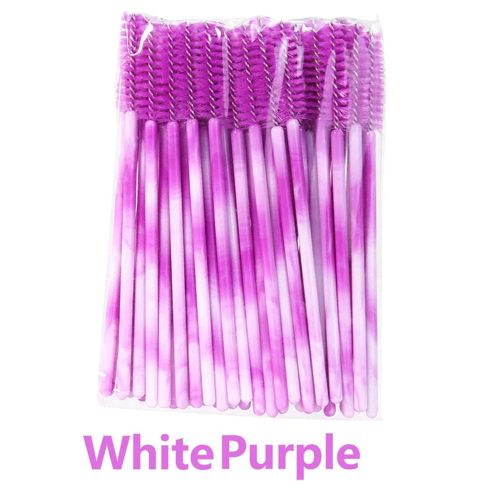 50-Piece Disposable Eyelash Brush Wands for Clean Lash Grooming - Image 61