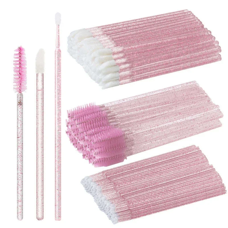 50-Piece Disposable Eyelash Brush Wands for Clean Lash Grooming - Image 68