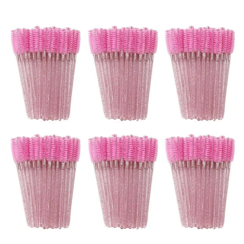 50-Piece Disposable Eyelash Brush Wands for Clean Lash Grooming - Image 71