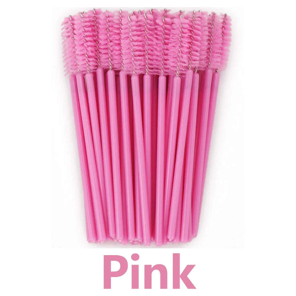 50-Piece Disposable Eyelash Brush Wands for Clean Lash Grooming - Image 73