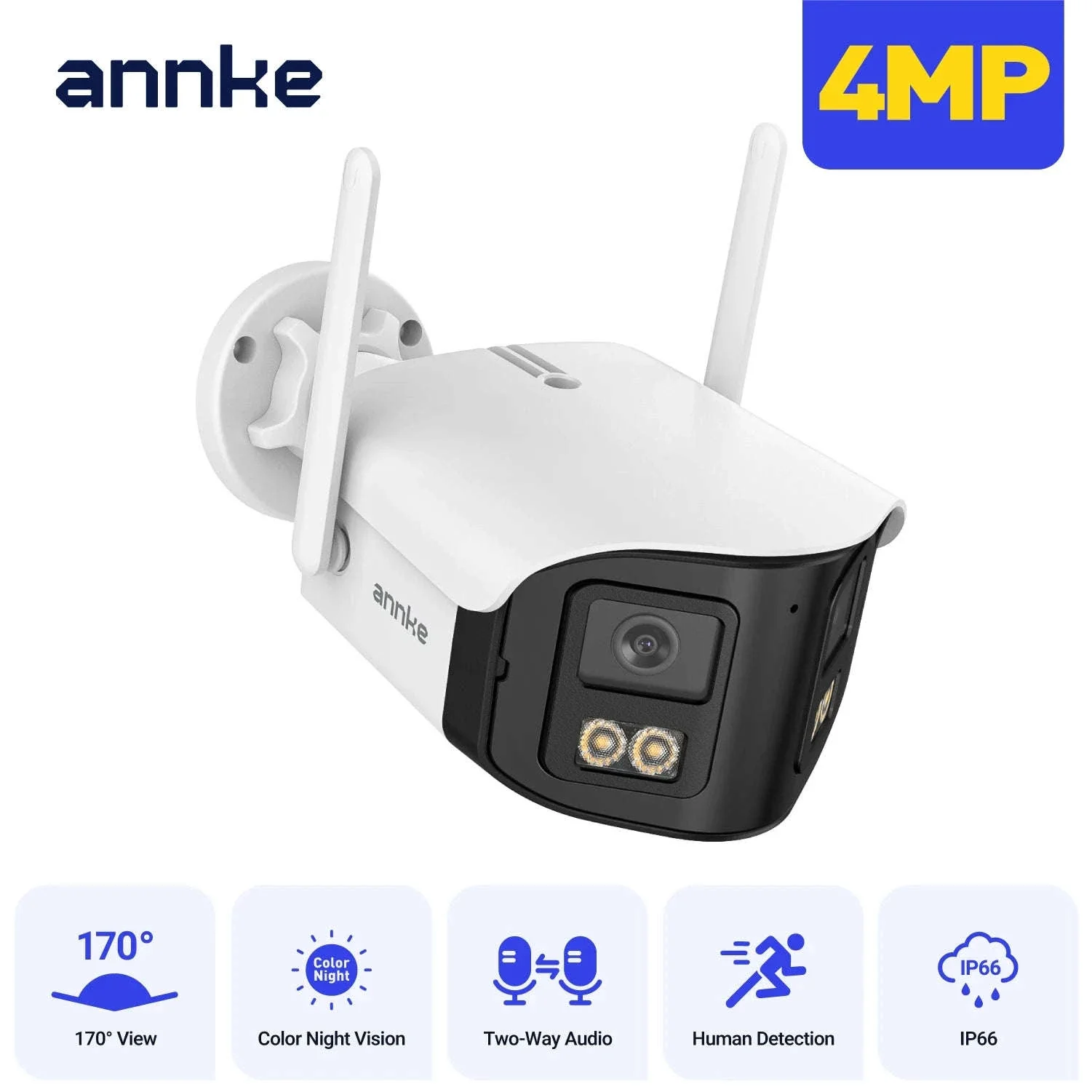 ANNKE 4MP Dual-Lens WiFi 6 Outdoor Security Camera