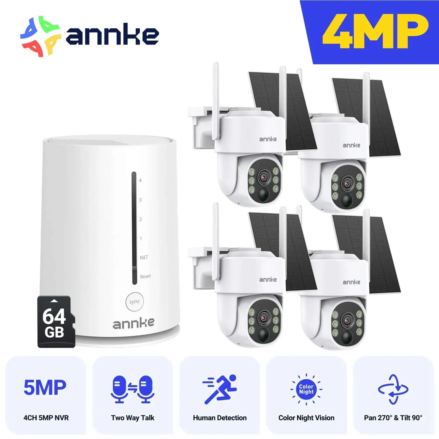 ANNKE 4MP Wireless Security Camera System with Solar Power - Image 20