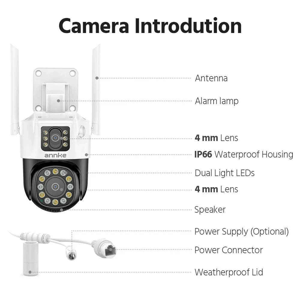 ANNKE 6MP Dual Lens WiFi Outdoor Security Camera with Night Vision - Image 17