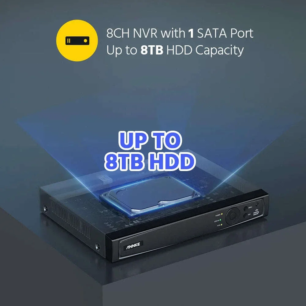ANNKE 8-Channel 12MP PoE NVR for IP Camera Security - Image 6
