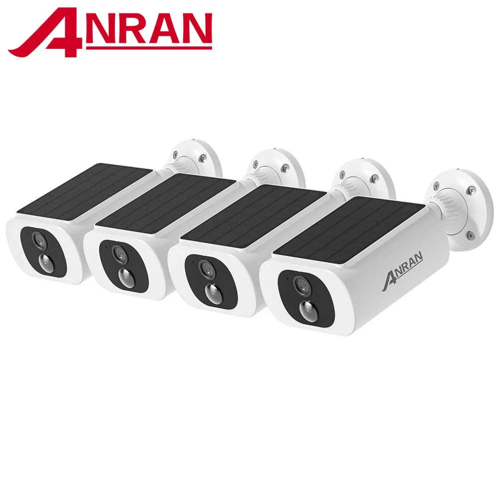 ANRAN 2K Solar Wireless Outdoor Security Camera 4-Pack