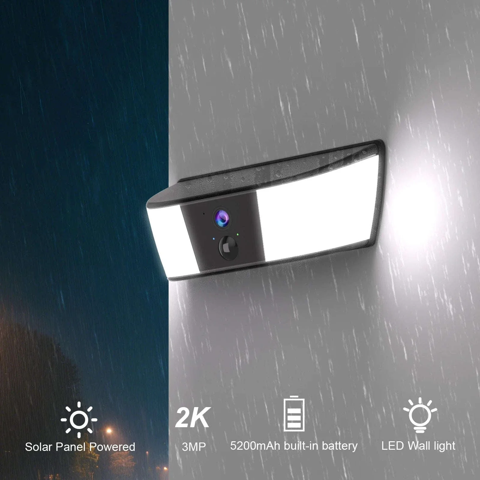 ANRAN 2K Solar Camera Wall Light with Color Night Vision - Image 9