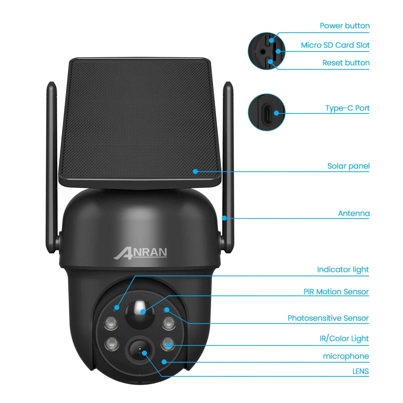 Solar WiFi Security Camera 3MP/5MP Outdoor PTZ Night Vision - Image 15