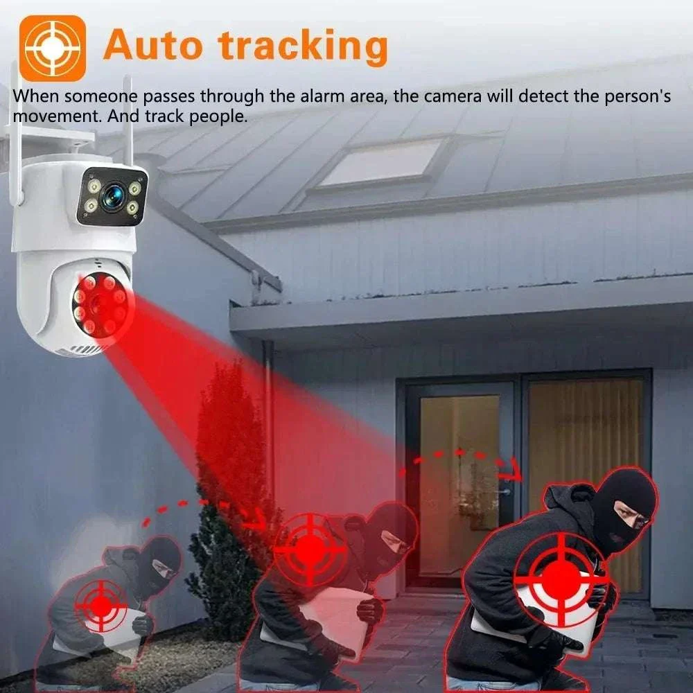 4K 8MP Dual Lens Outdoor PTZ Security Camera with Auto Tracking - Image 5