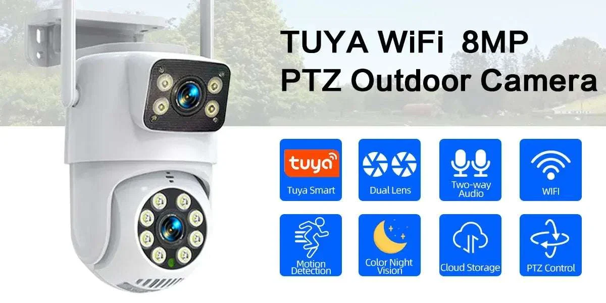 4K 8MP Dual Lens Outdoor PTZ Security Camera with Auto Tracking - Image 7