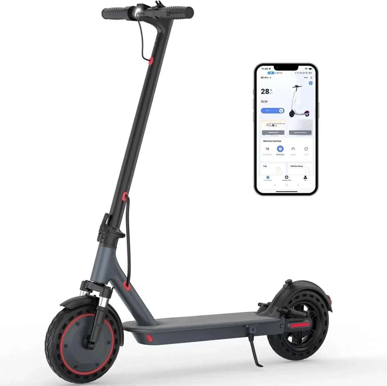 500W Electric Scooter 22MPH Foldable with App Control & Suspension - Image 14