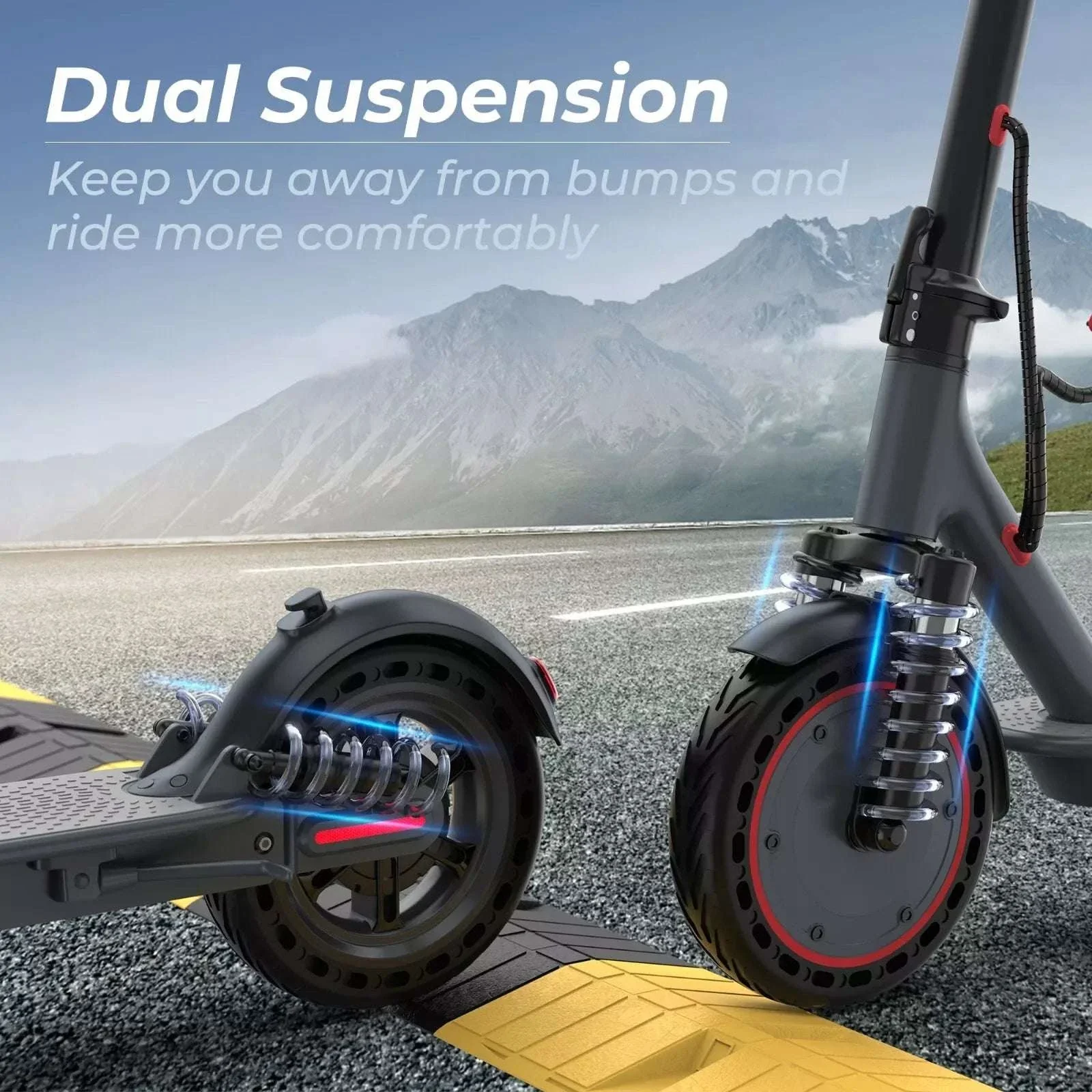 500W Electric Scooter 22MPH Foldable with App Control & Suspension - Image 4