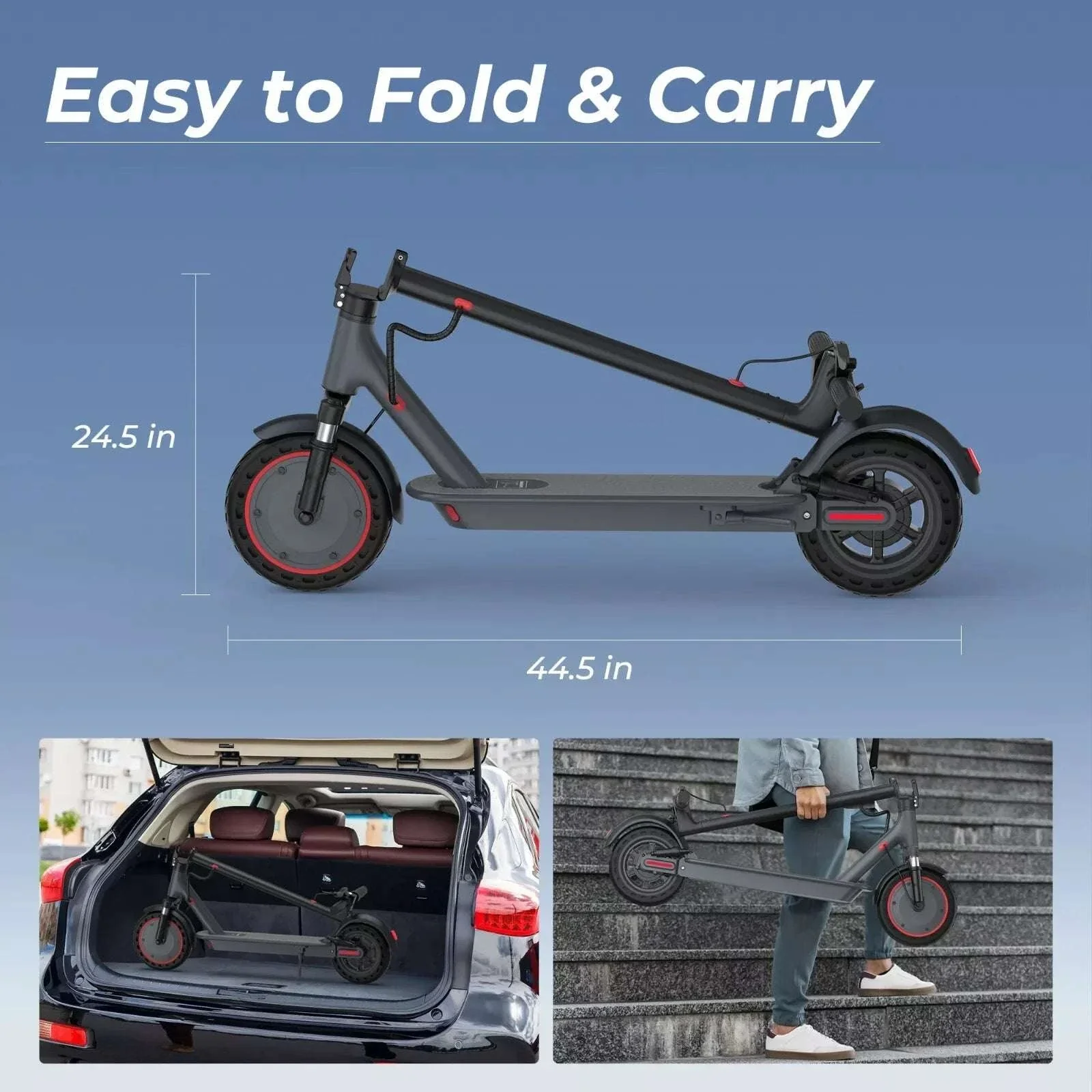 500W Electric Scooter 22MPH Foldable with App Control & Suspension - Image 8