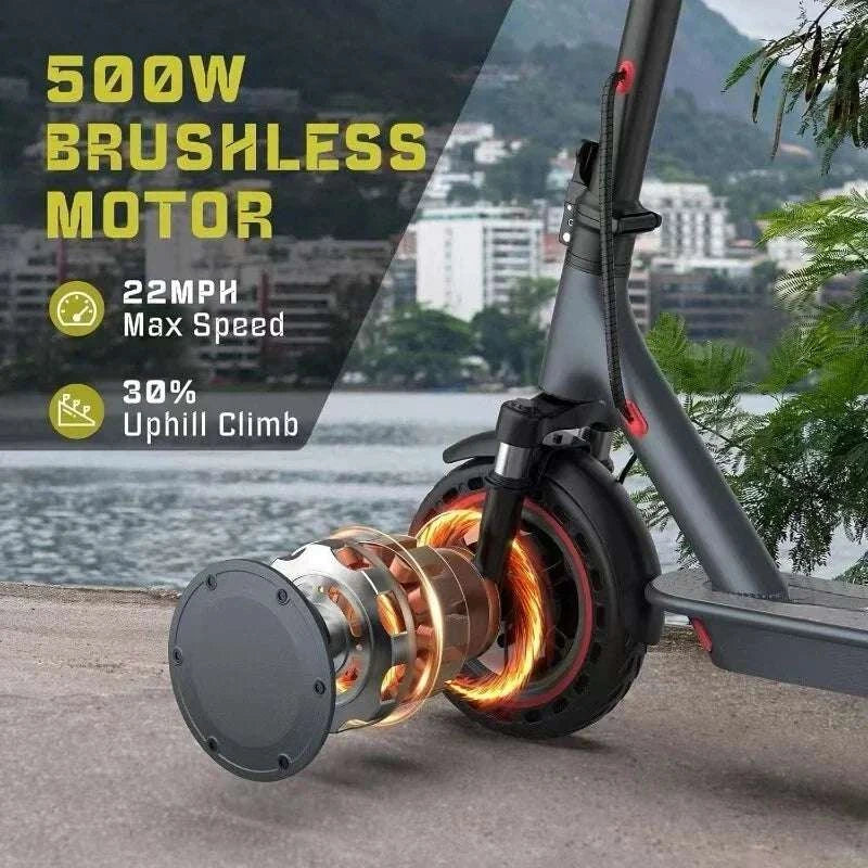 500W Electric Scooter 22MPH Foldable with App Control & Suspension - Image 9