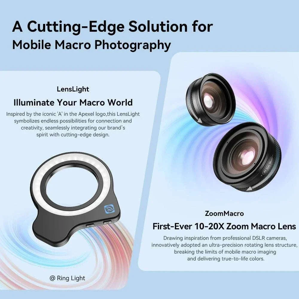 10–20X Macro Phone Lens with LED Light for iPhone & Android - Image 2