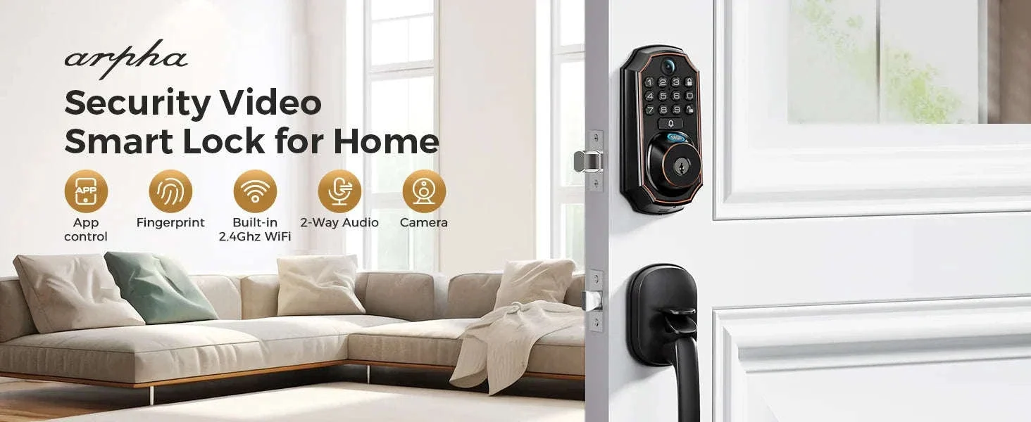 ARPHA Smart Lock D289H Keyless Door Lock with Camera - Image 7