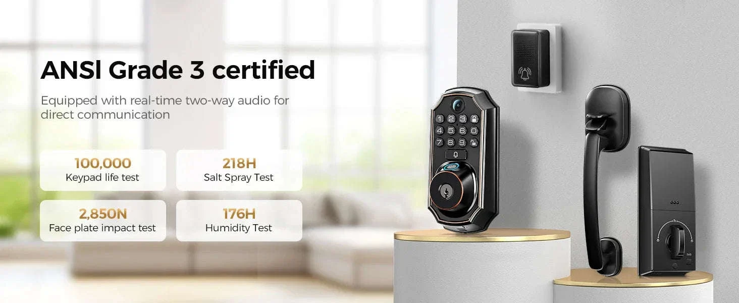ARPHA D289H Smart WiFi Fingerprint Door Lock with Camera - Image 8