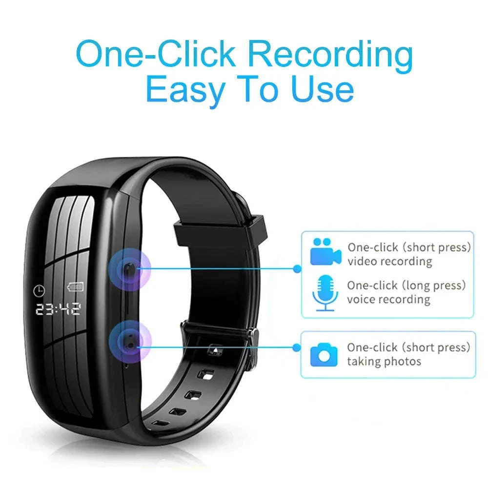 256GB Mini Camera Watch Recorder Bracelet with Full HD 1080P - Image 5