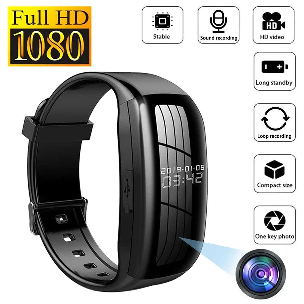 256GB Mini Camera Watch Recorder Bracelet with Full HD 1080P - Image 8