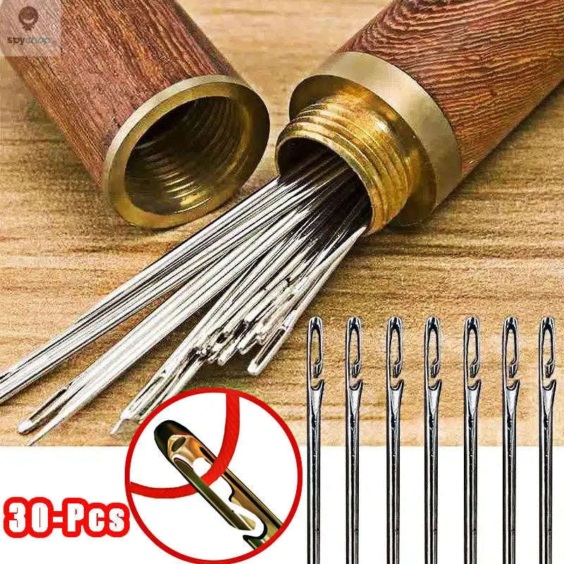 30pcs Automatic Self-Threading Sewing Needles for Easy Stitching - Image 12