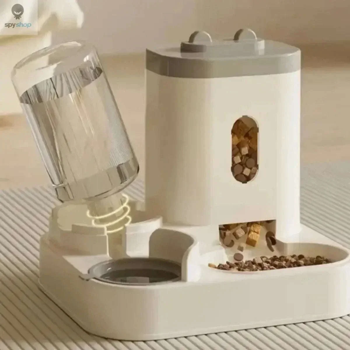 Automatic Pet Feeder with Gravity-Fed Food and Water Storage - Image 3
