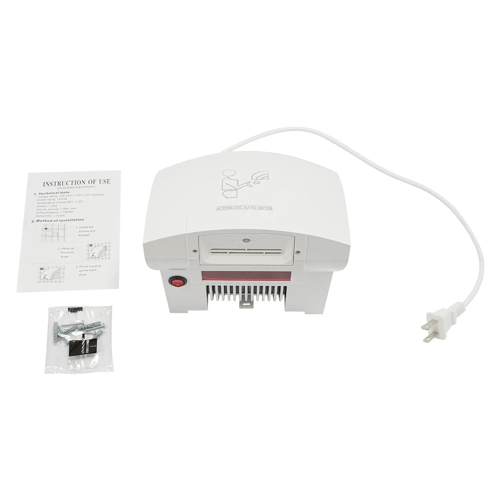 Automatic Infrared Hand Dryer 1200W Wall-Mounted Fast Drying - Image 8