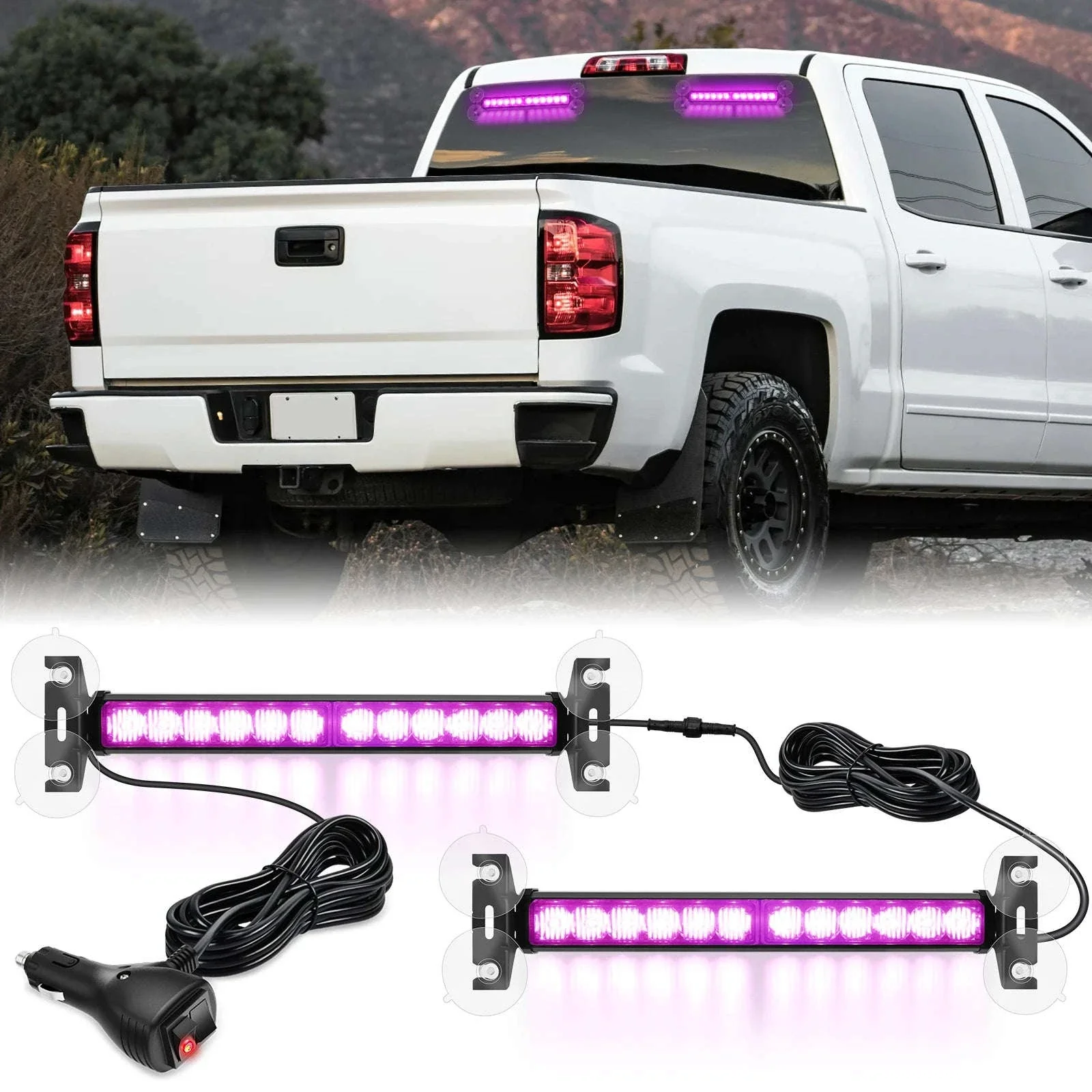 Automotive Strobe Traffic Advisor Light Bar 2-in-1 Dash Warning Light - Image 28
