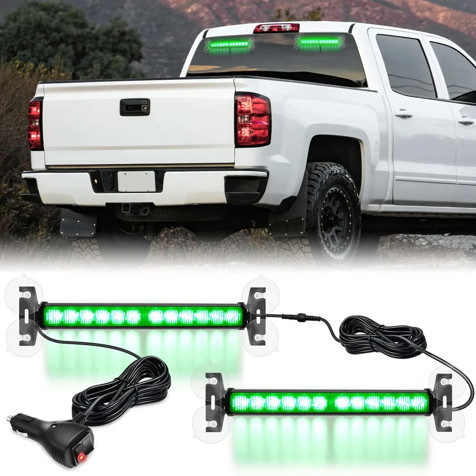 Automotive Strobe Traffic Advisor Light Bar 2-in-1 Dash Warning Light - Image 34