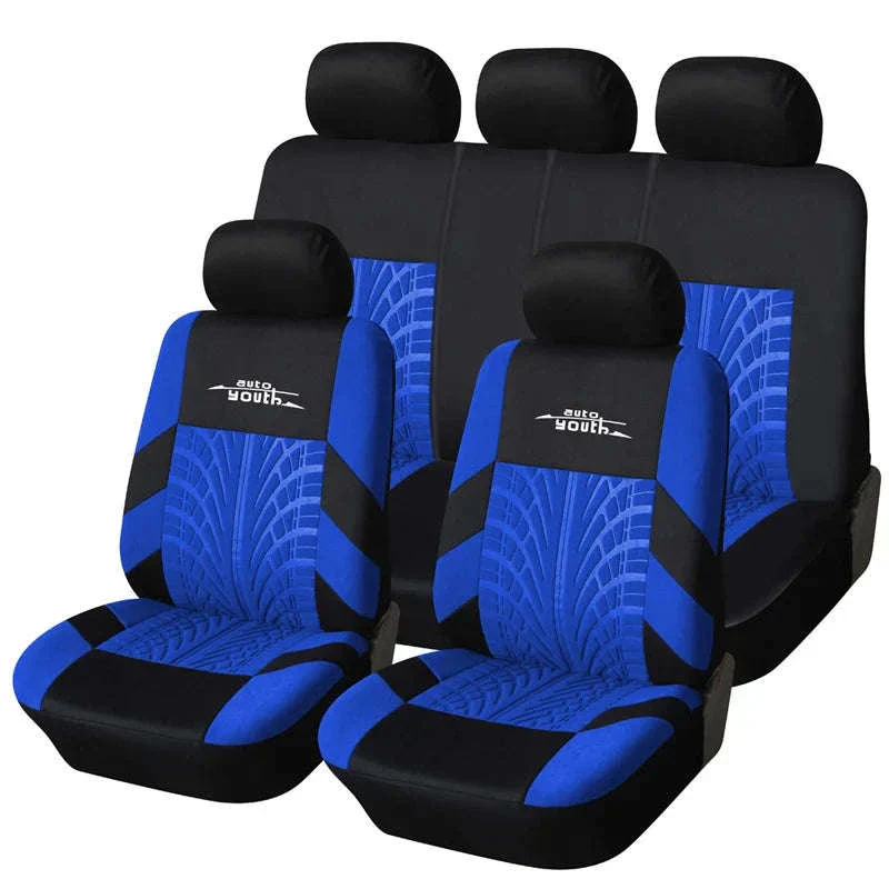 Embossed Tire Track Car Seat Covers with Full Interior Protection - Image 21