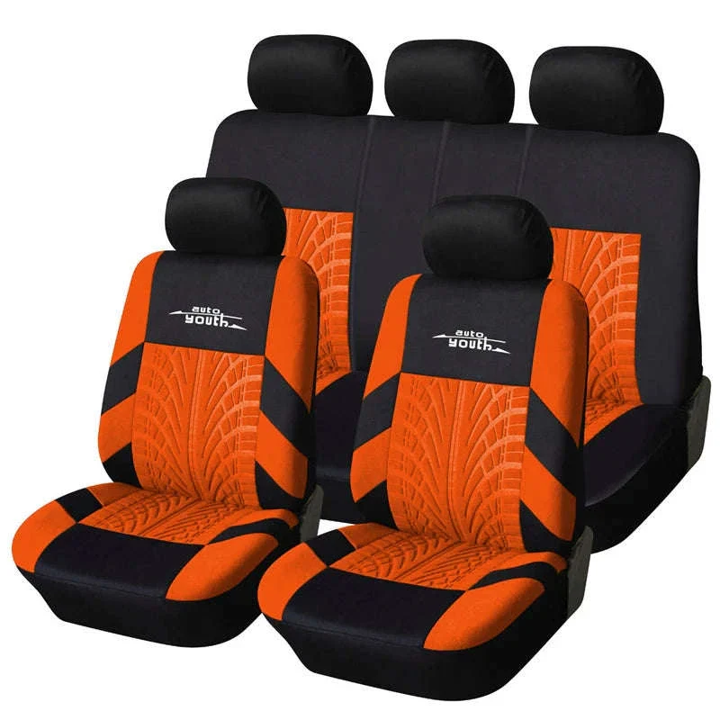 Embossed Tire Track Car Seat Covers with Full Interior Protection - Image 23