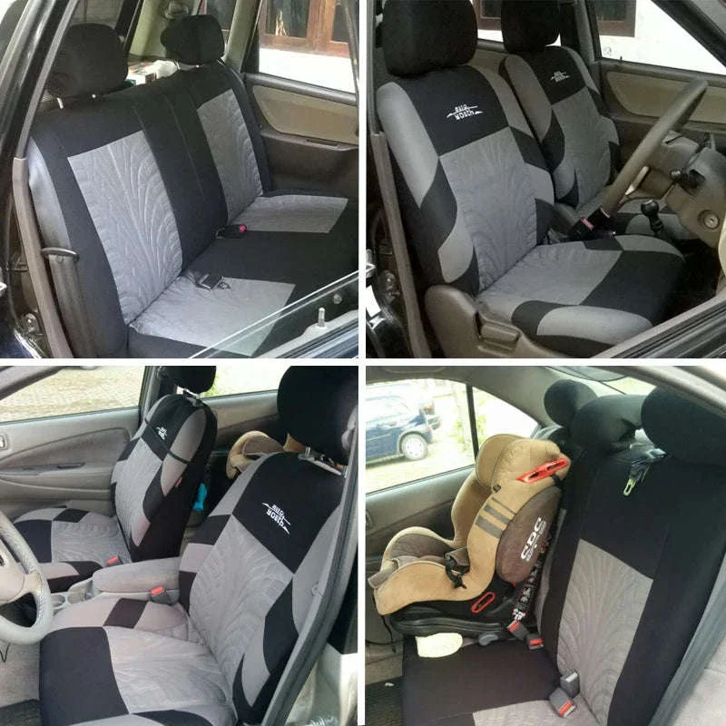 Embossed Tire Track Car Seat Covers with Full Interior Protection - Image 3