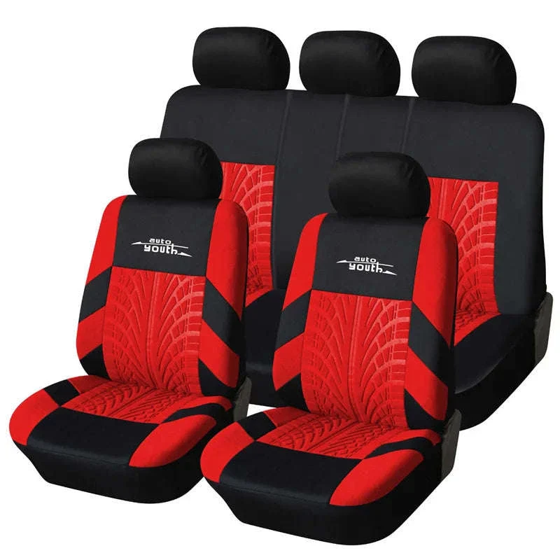 Embossed Tire Track Car Seat Covers with Full Interior Protection - Image 33