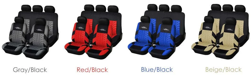 Embossed Tire Track Car Seat Covers with Full Interior Protection - Image 7