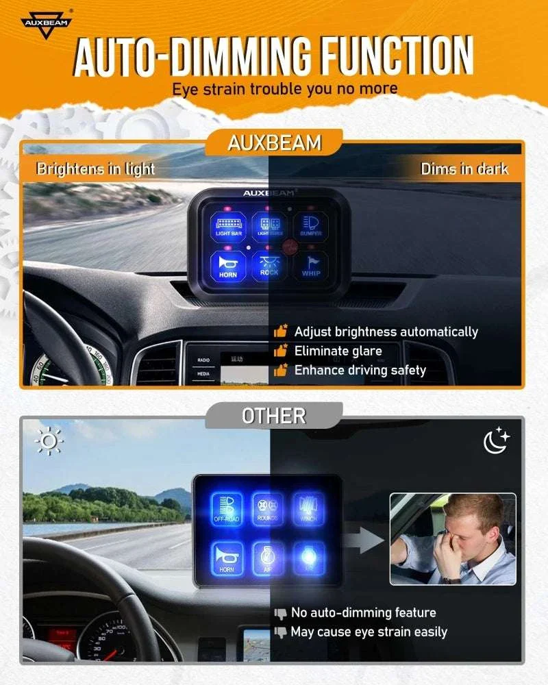 6-Gang Car Switch Panel 720W 12V Relay System for Lights & Accessories - Image 11
