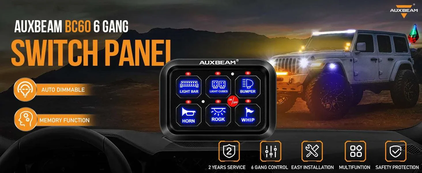 6-Gang Car Switch Panel 720W 12V Relay System for Lights & Accessories - Image 7