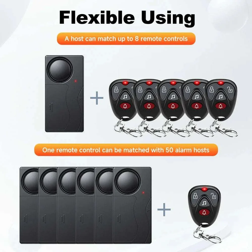Wireless Vibration Alarm with Remote Control for Home Security - Image 10