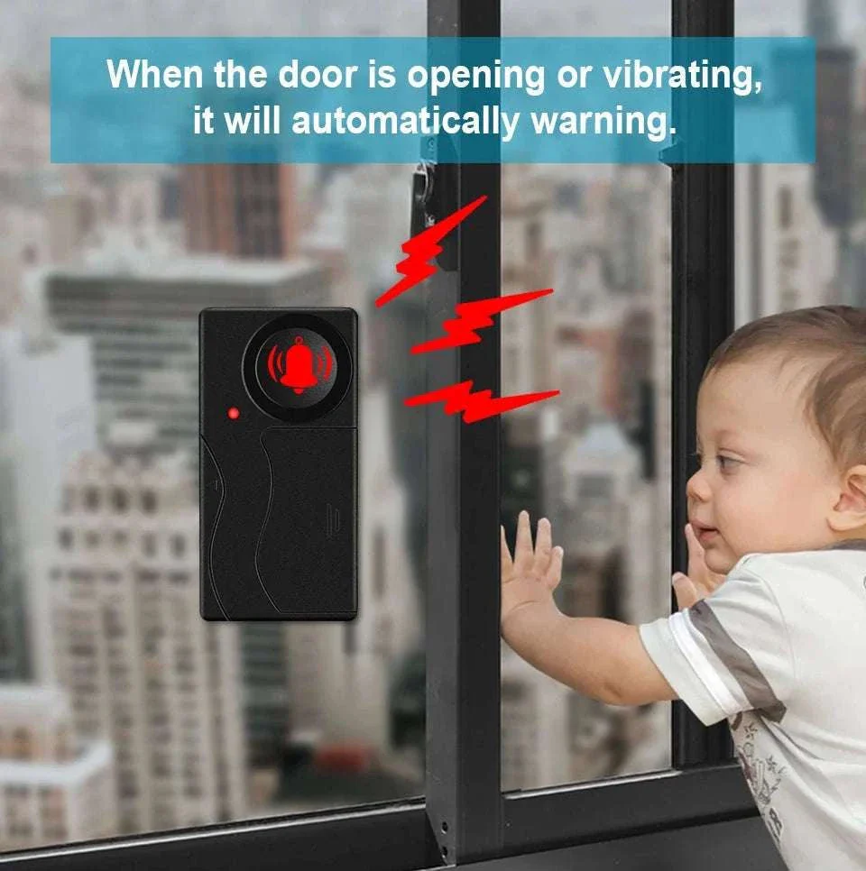 Wireless Vibration Alarm with Remote Control for Home Security - Image 11