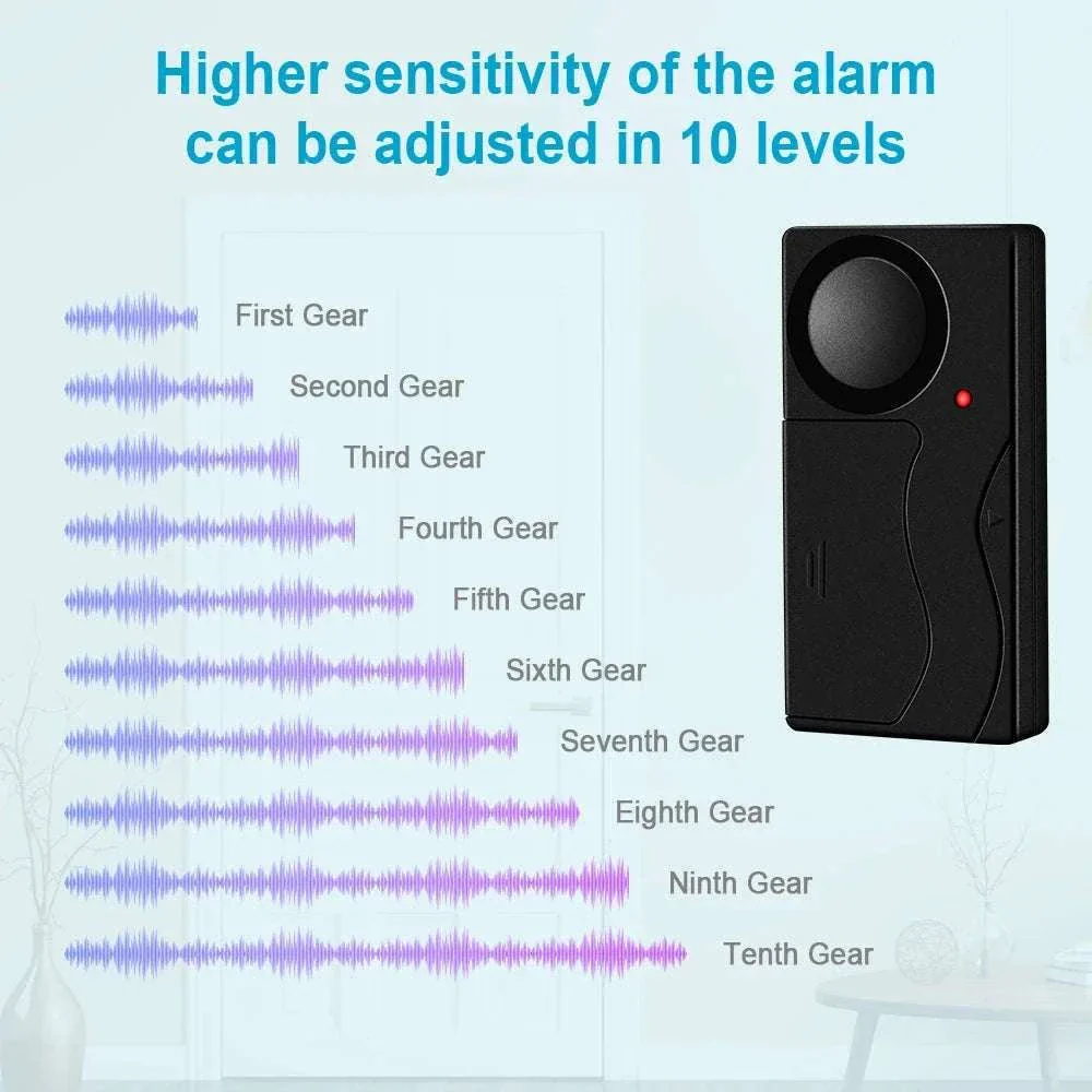 Wireless Vibration Alarm with Remote Control for Home Security - Image 4