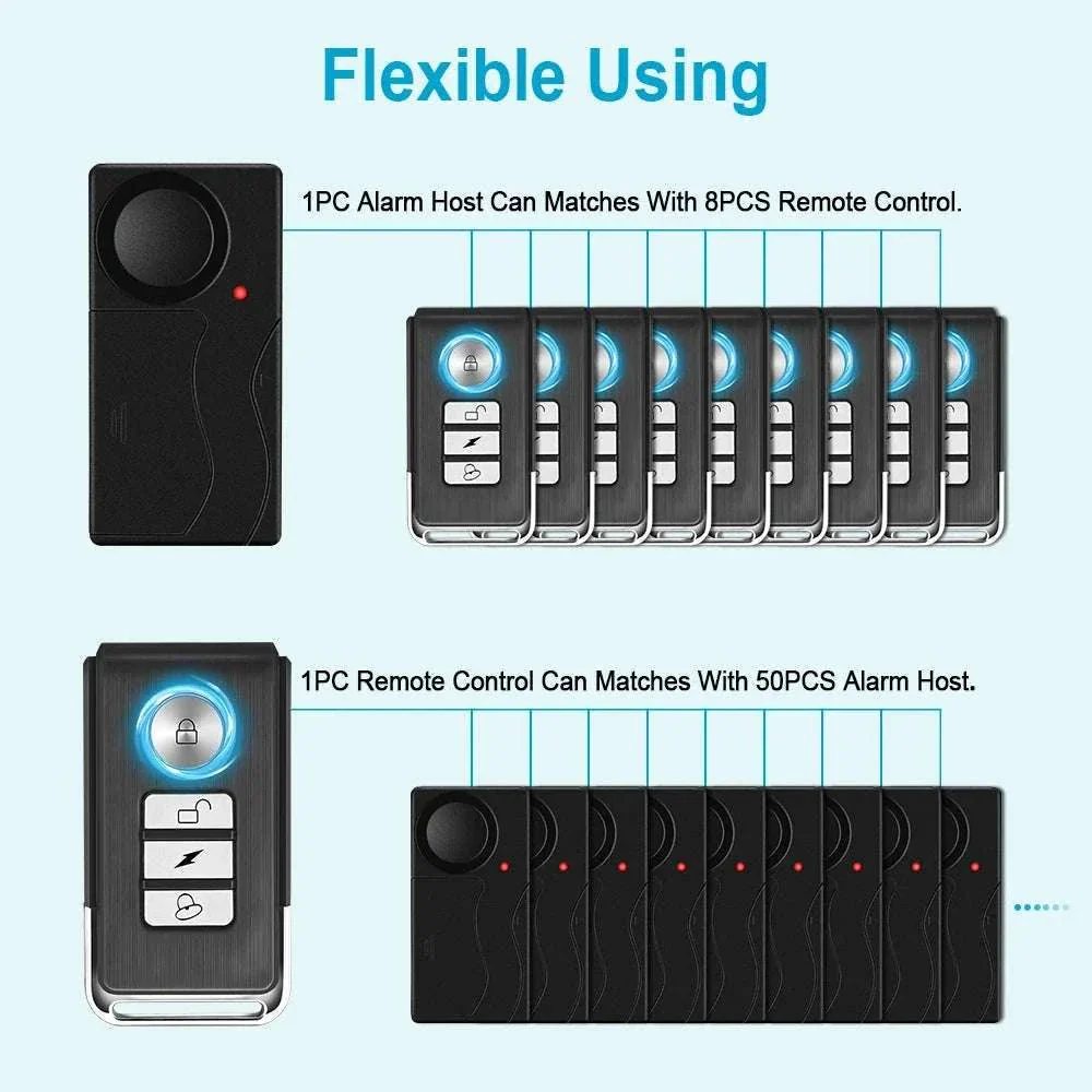 Wireless Vibration Alarm with Remote Control for Home Security - Image 6