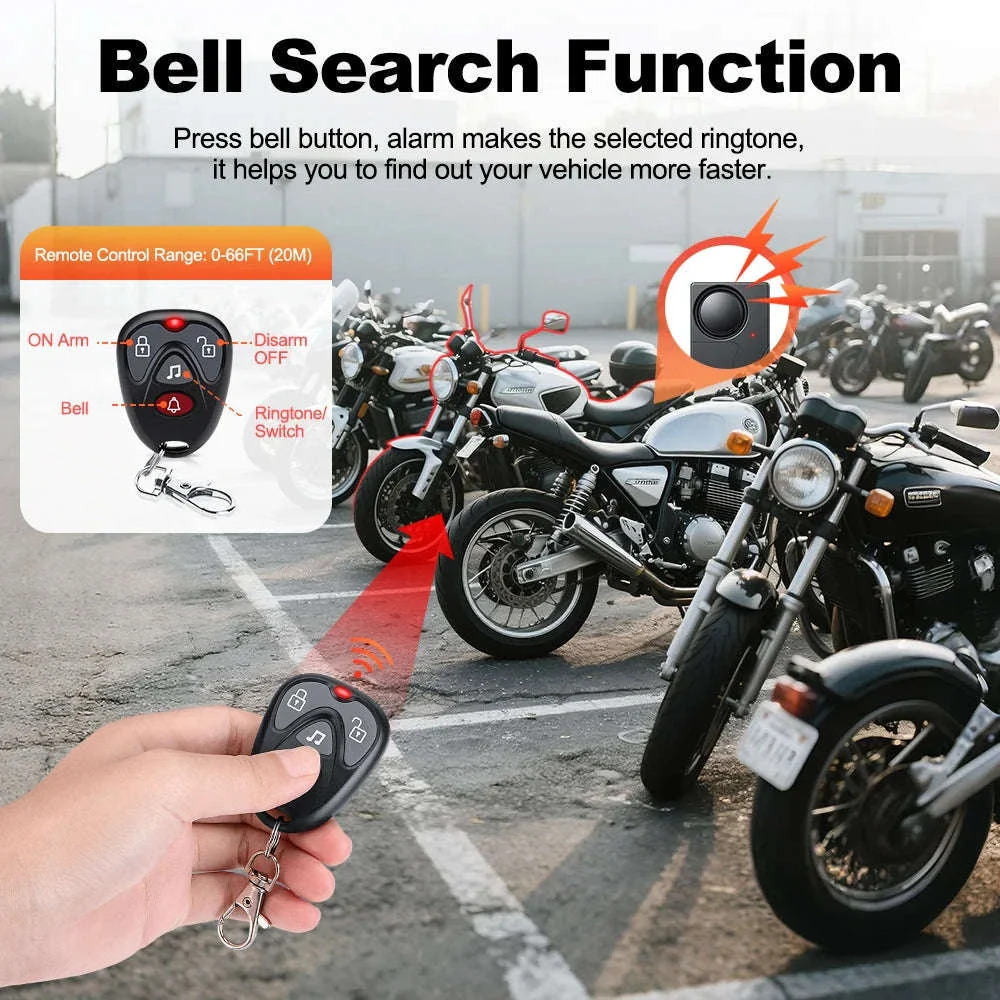 Wireless Vibration Alarm with Remote Control for Home Security - Image 8