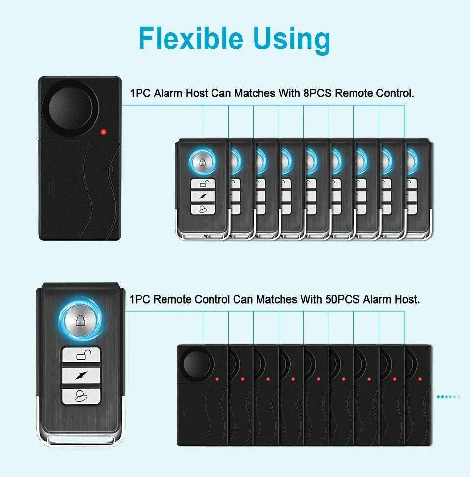 Wireless Vibration Alarm with Remote Control for Home Security - Image 9