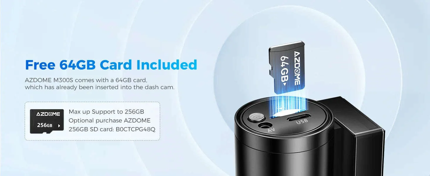 AZDOME M300S 4K Front and Rear Dash Cam with WiFi GPS - Image 20