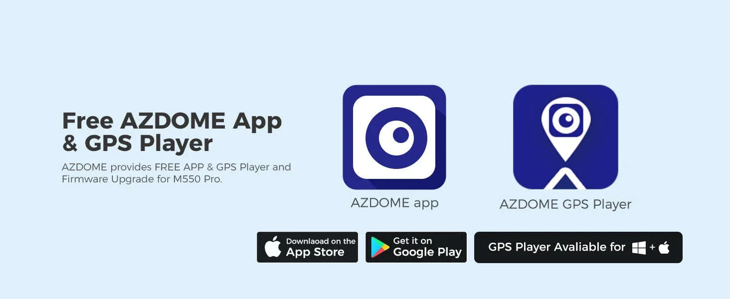 AZDOME M550 Pro 3-Channel Dash Cam with GPS & WiFi - Image 19