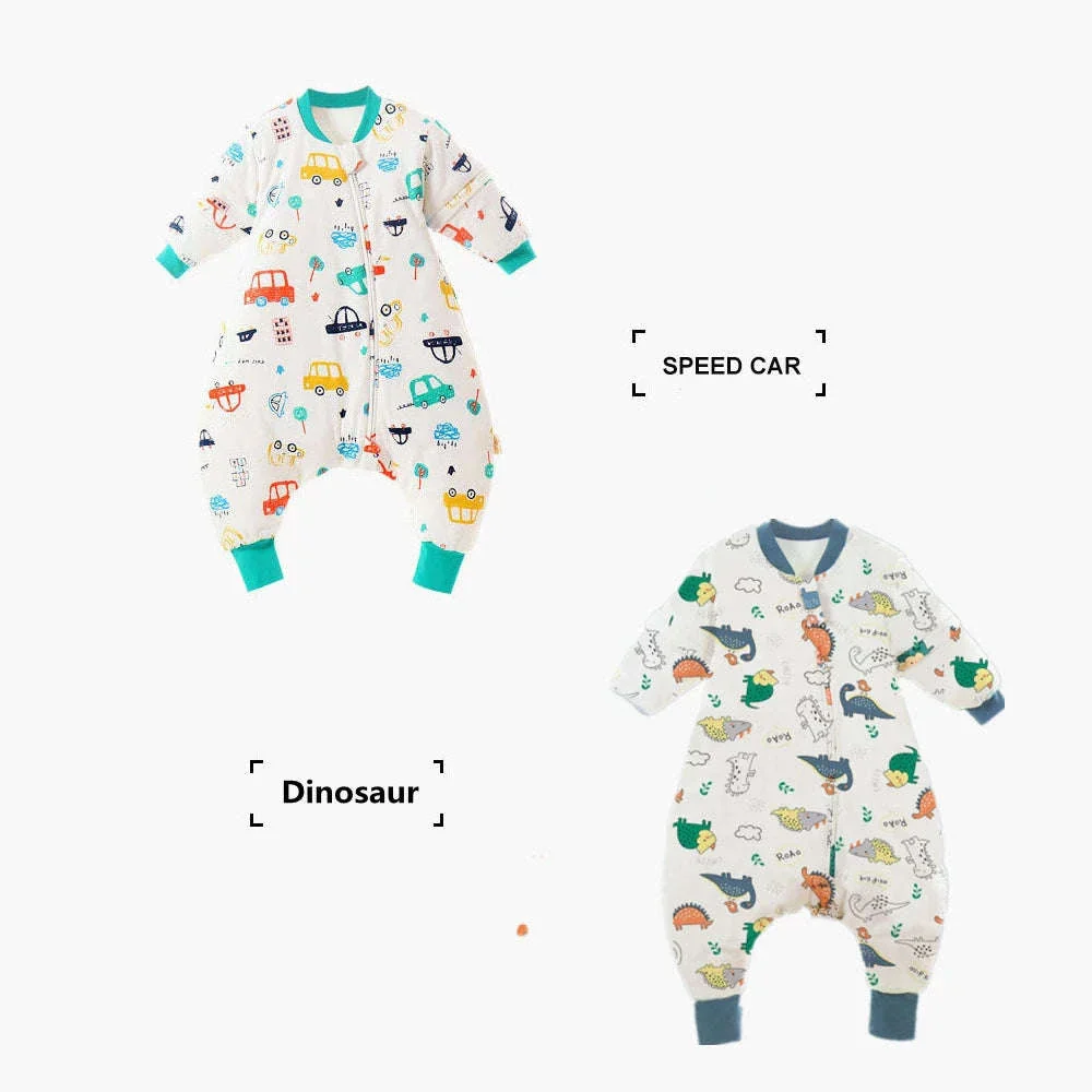 Baby Cartoon Split-Legged Sleepsack with Detachable Sleeves - Image 15