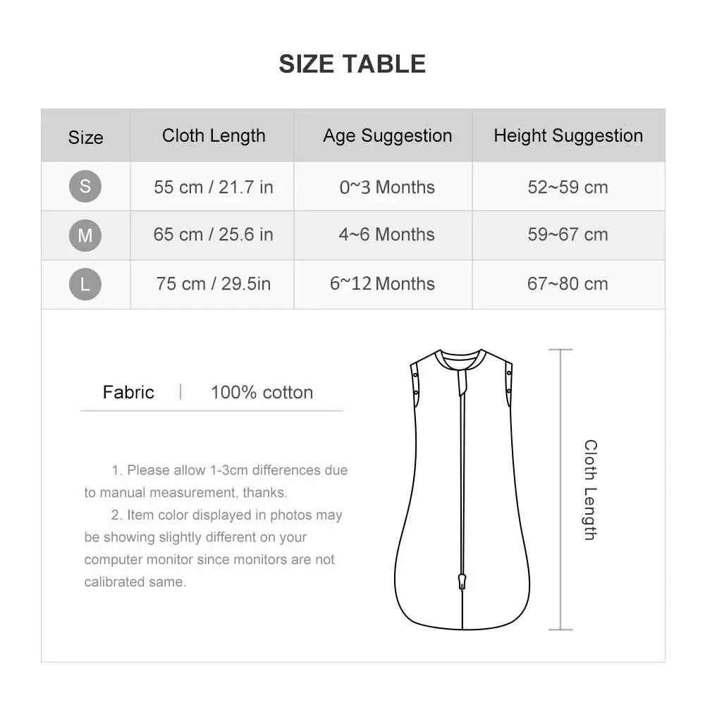 Baby Sleeping Bag Newborn Swaddle Thin Cotton Sack - Image 6